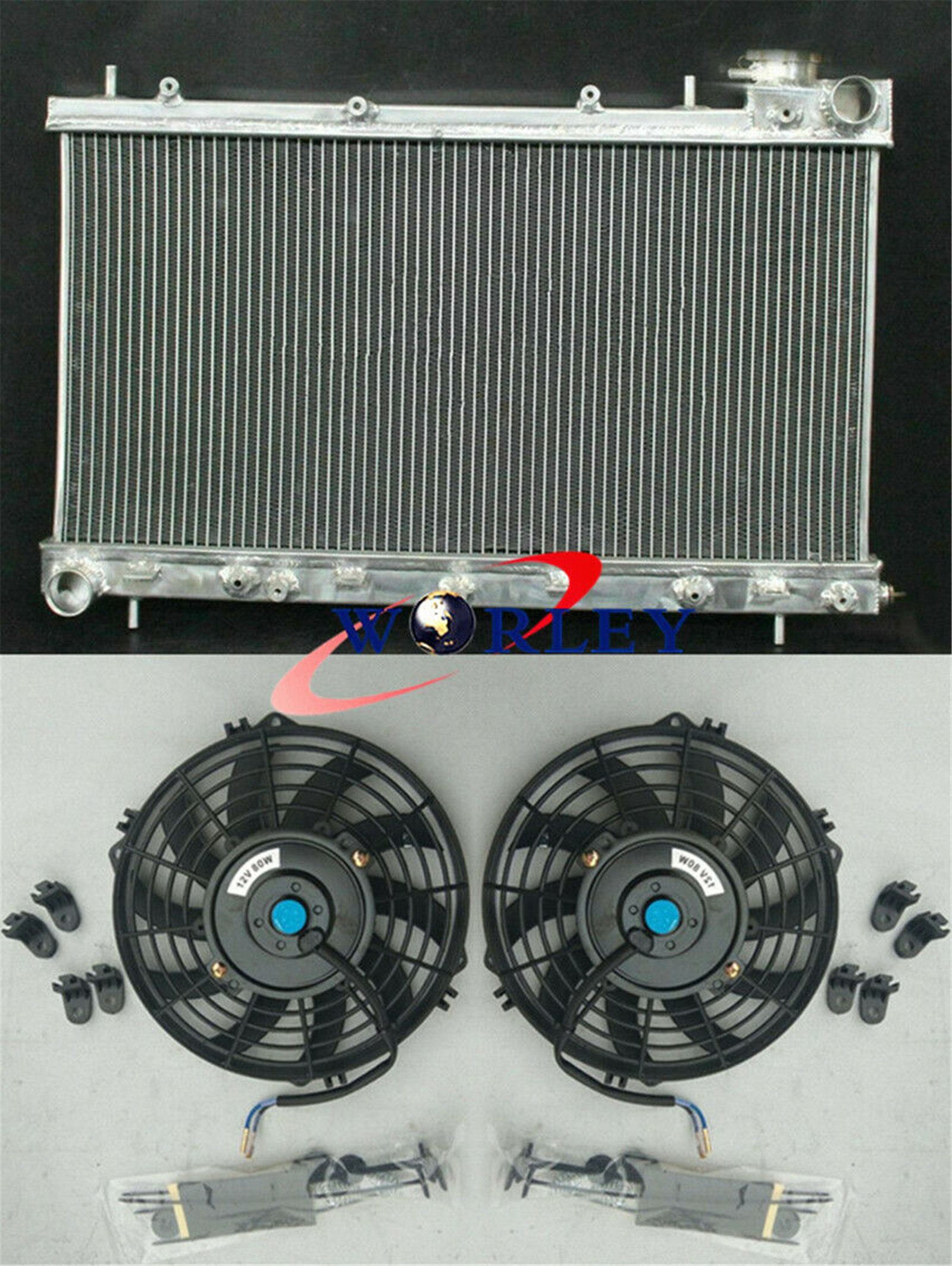 Radiator +FAN For Subaru Forester SF Impreza Outback L S RS H4 2.5 2.2 ...